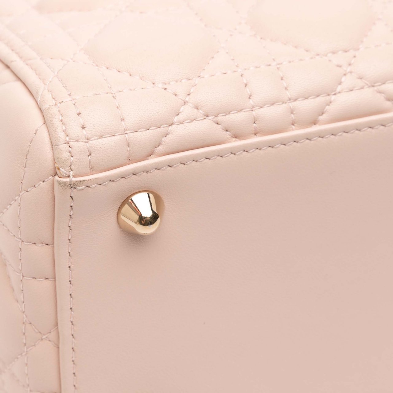 Dior Large Lambskin Cannage Lady Dior Roze