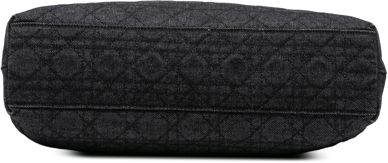 Dior Extra Large Denim Cannage Lady Dior Zwart