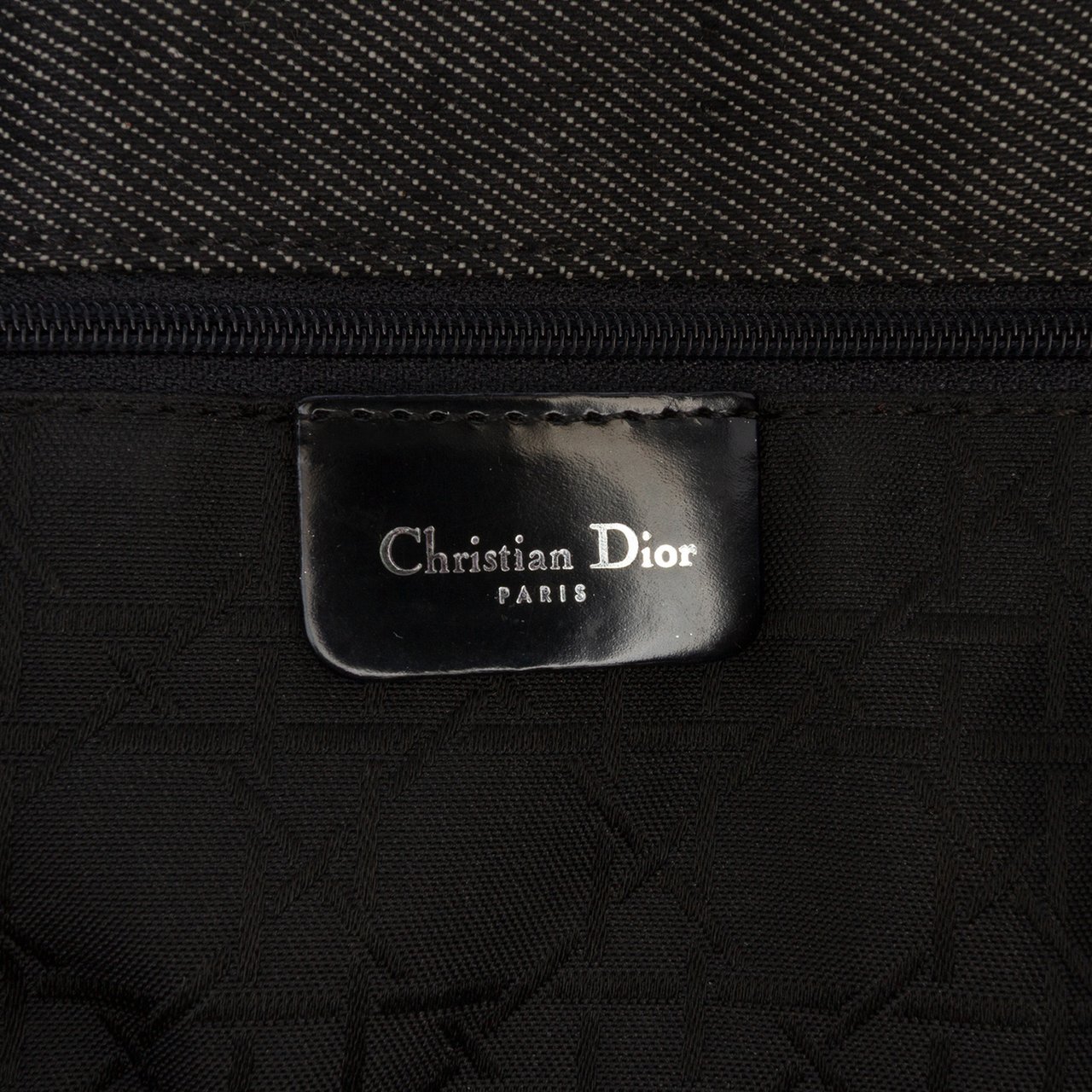Dior Extra Large Denim Cannage Lady Dior Zwart