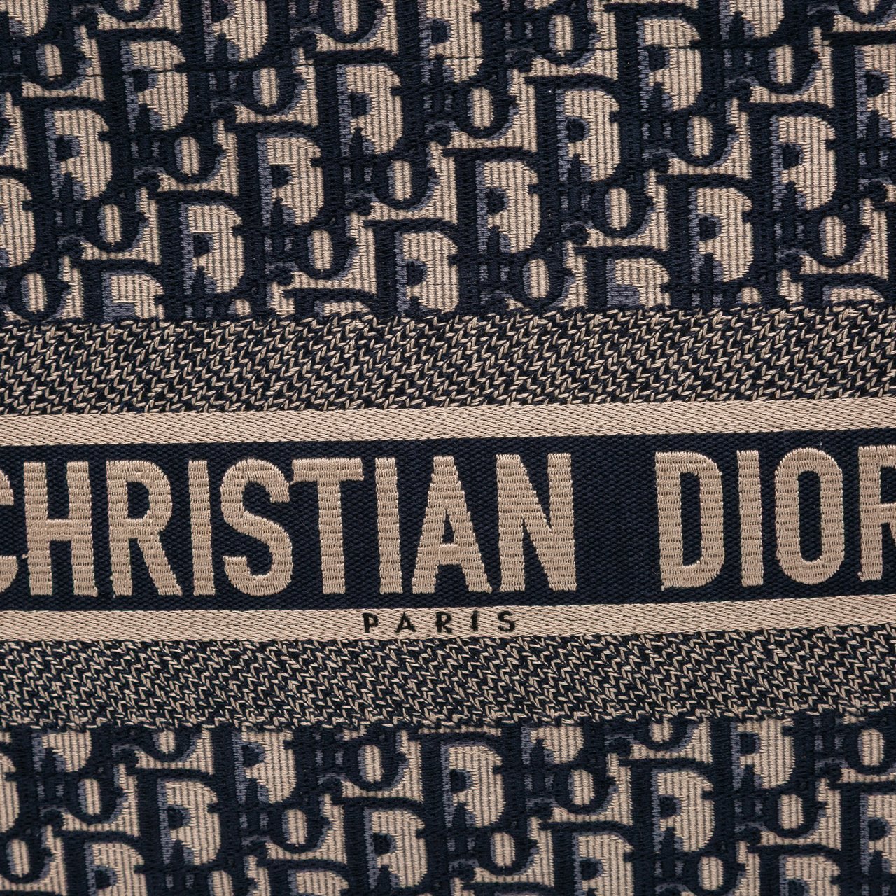 Dior Medium Oblique Canvas Book Tote Blauw