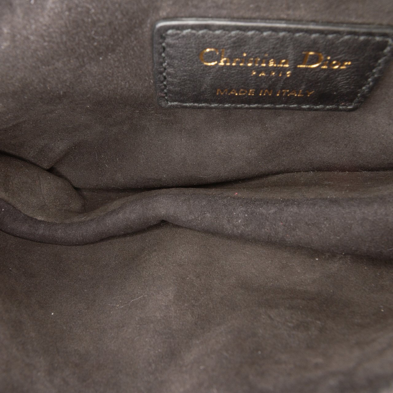 Dior Mini Calfskin Kaleidiorscopic Embroidered Saddle Bag Bruin