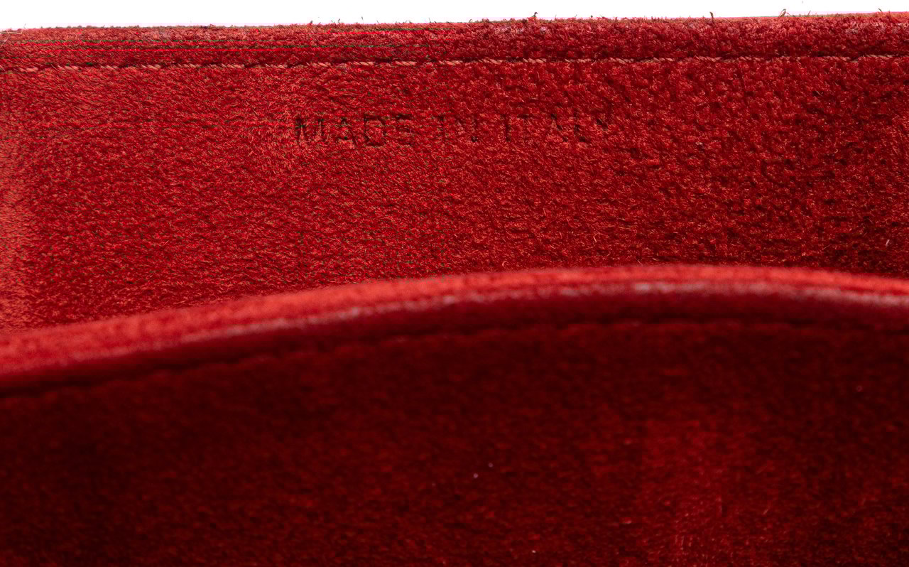 Dior Studded Lambskin Vertical Diorama Crossbody Rood