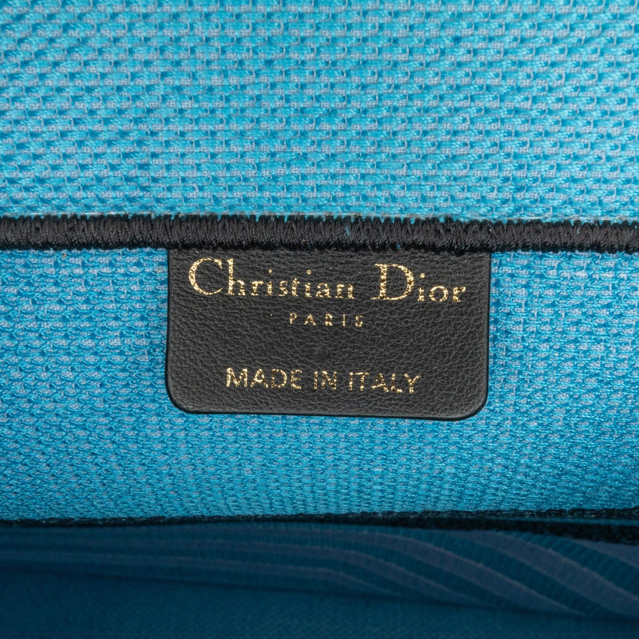 Dior Medium Embroidered Canvas Zebra D Jungle Pop Book Tote Blauw
