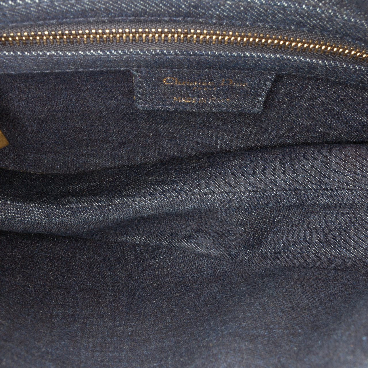 Dior Denim Tie Dye Saddle Bag Blauw