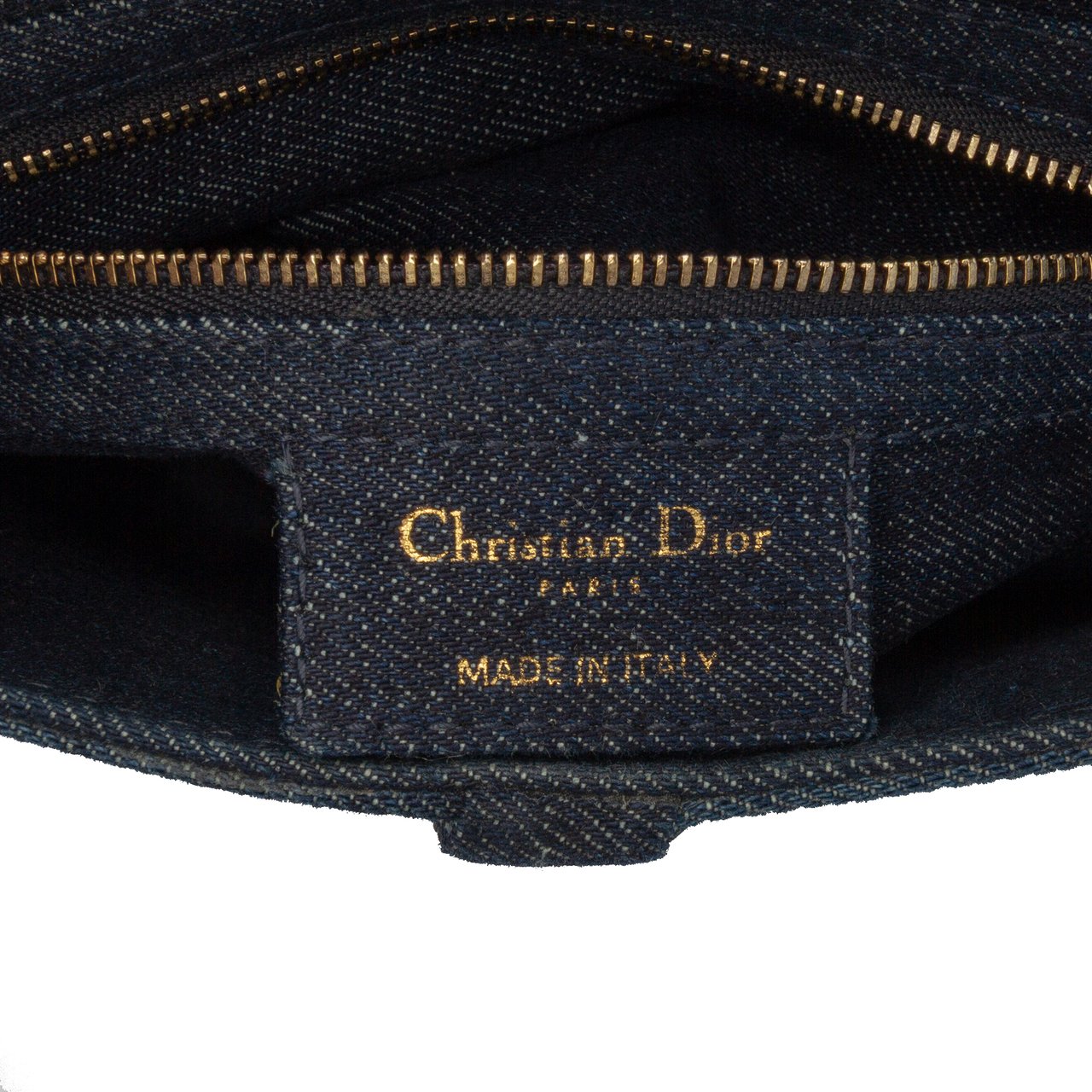 Dior Denim Tie Dye Saddle Bag Blauw