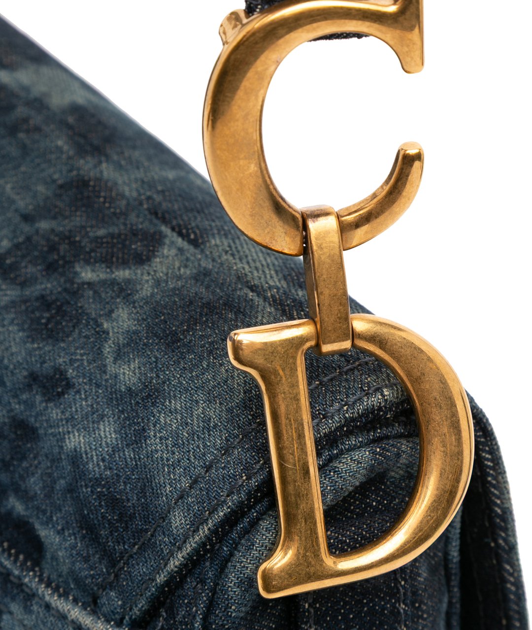 Dior Denim Tie Dye Saddle Bag Blauw
