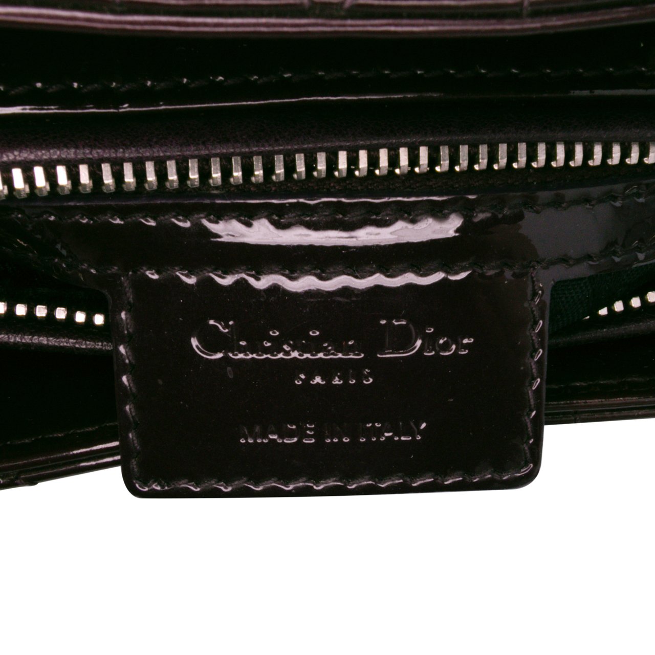 Dior Large Patent Cannage Lady Dior Paars
