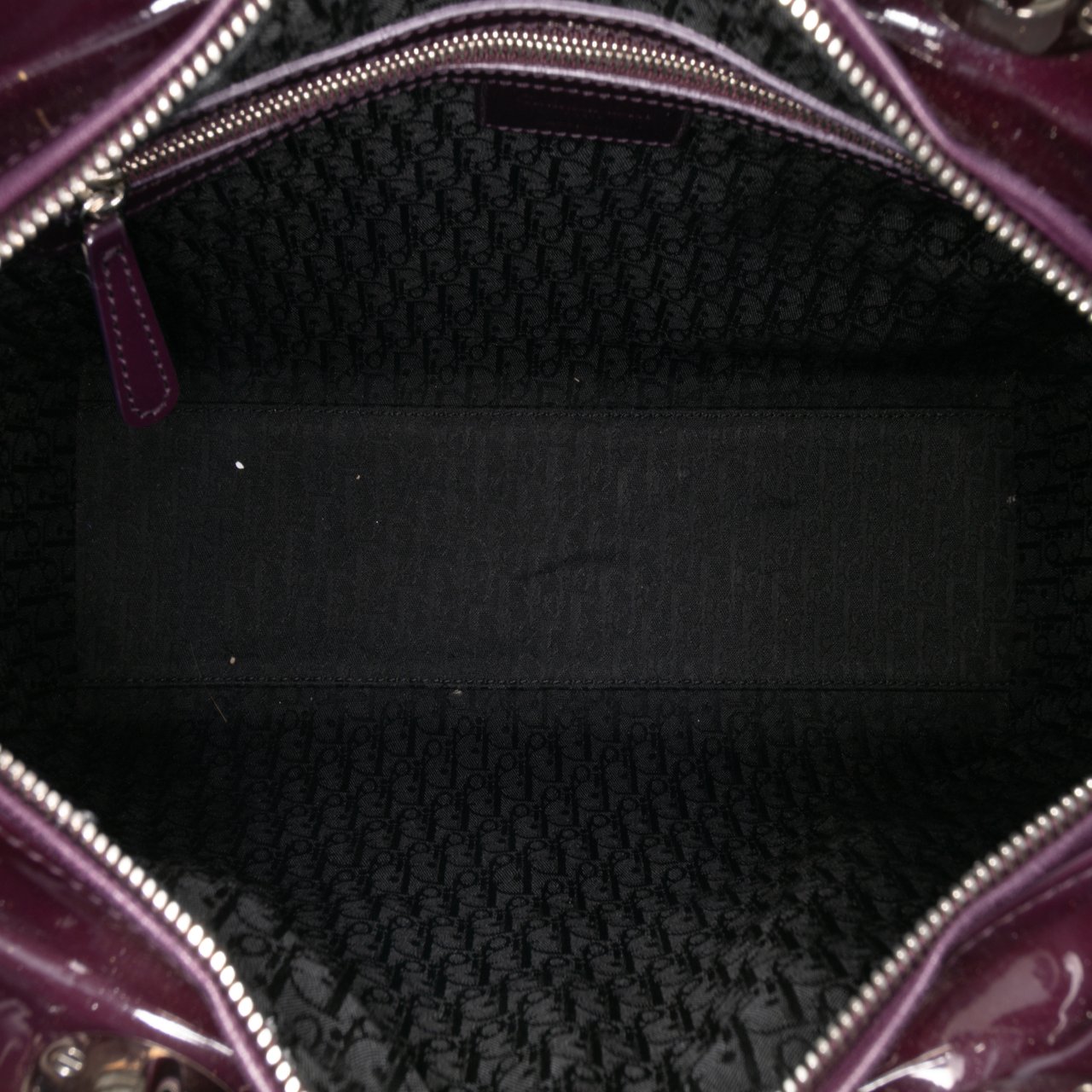 Dior Large Patent Cannage Lady Dior Paars