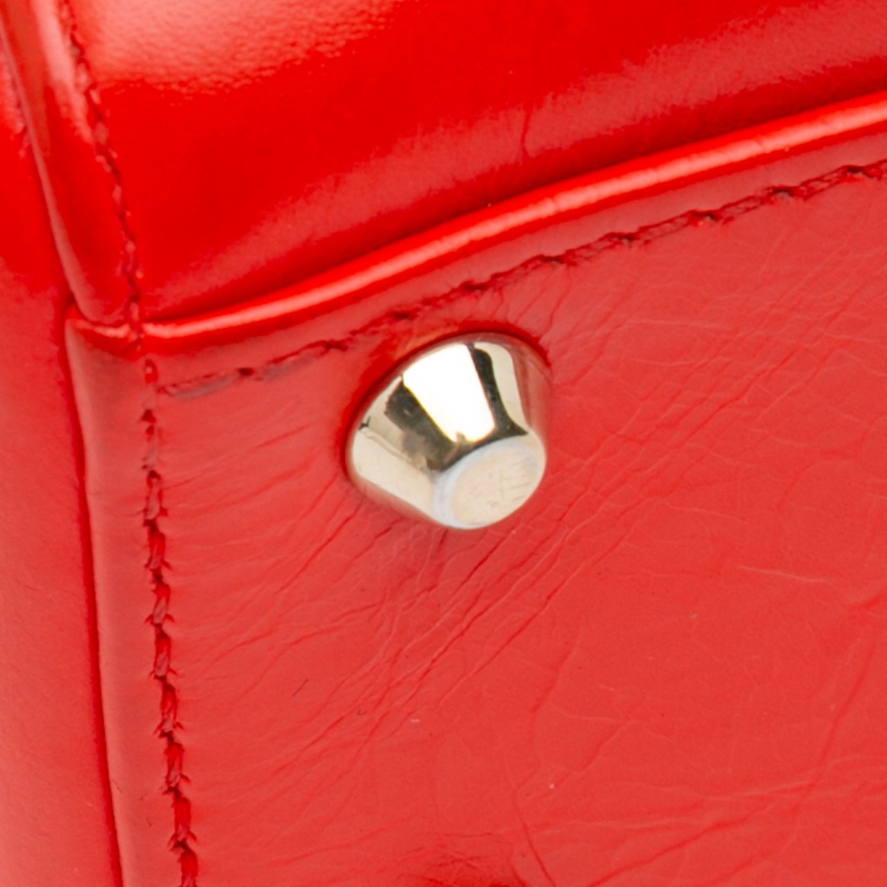 Dior Mini Calfskin Sequin Embellished Lady Dior Rood