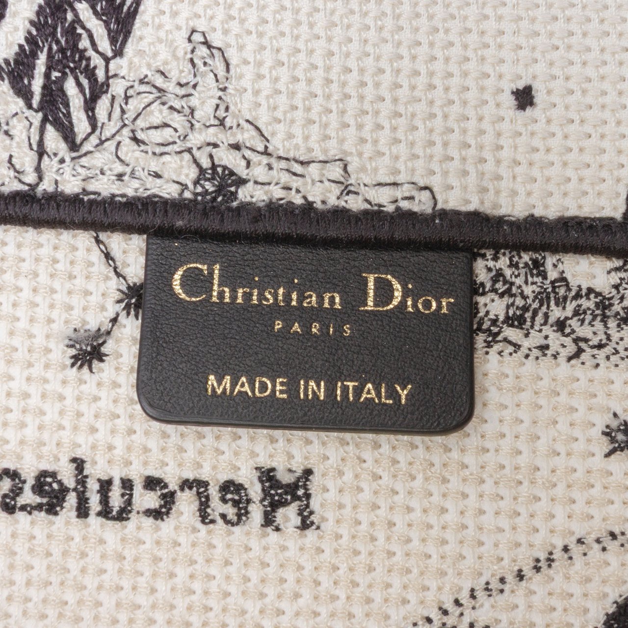 Dior Large Canvas Embroidered Zodiac Toile De Jouy Book Tote Wit