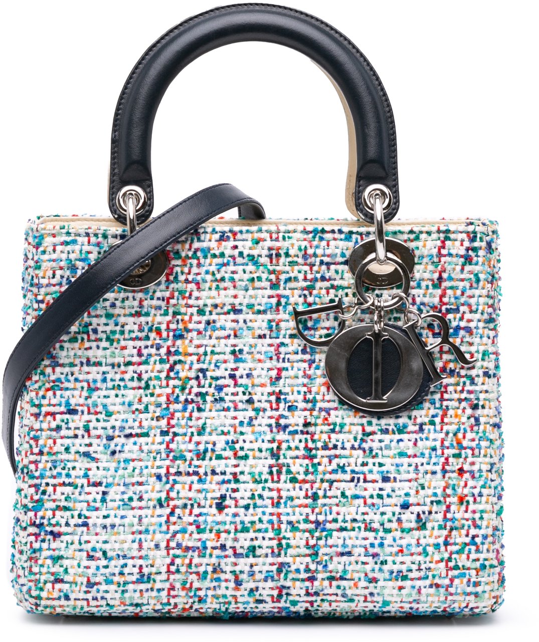 Dior Medium Tweed Lady Dior Blauw