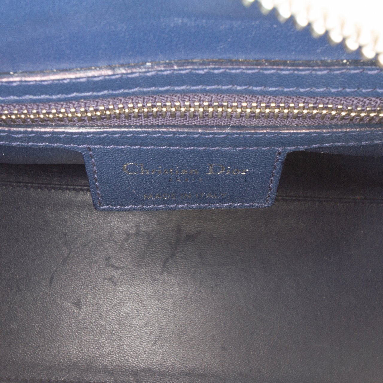 Dior Medium Tweed Lady Dior Blauw