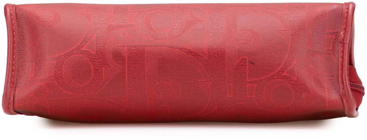 Dior Diorissimo Trotter Coated Canvas Clutch Rood