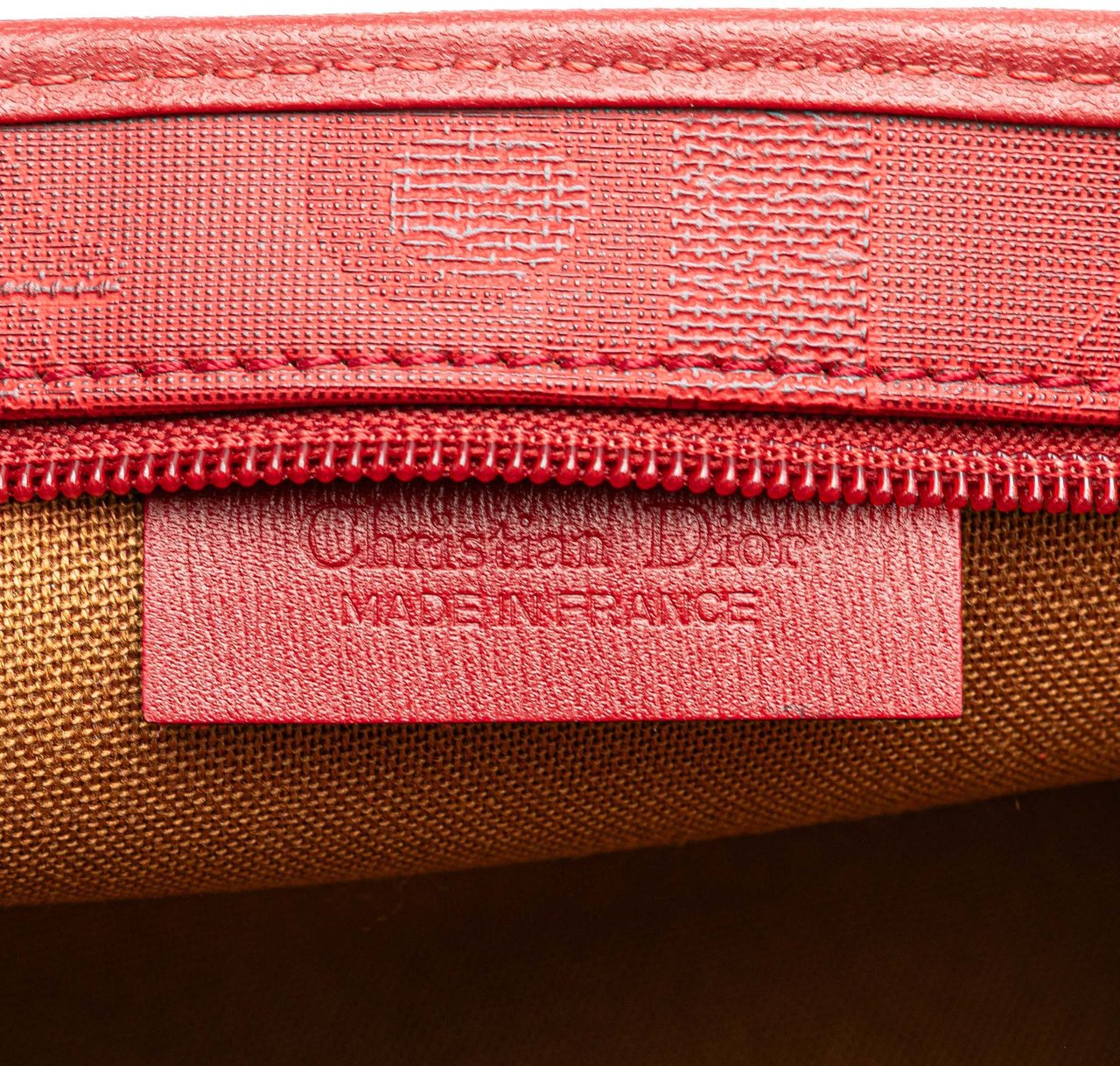 Dior Diorissimo Trotter Coated Canvas Clutch Rood