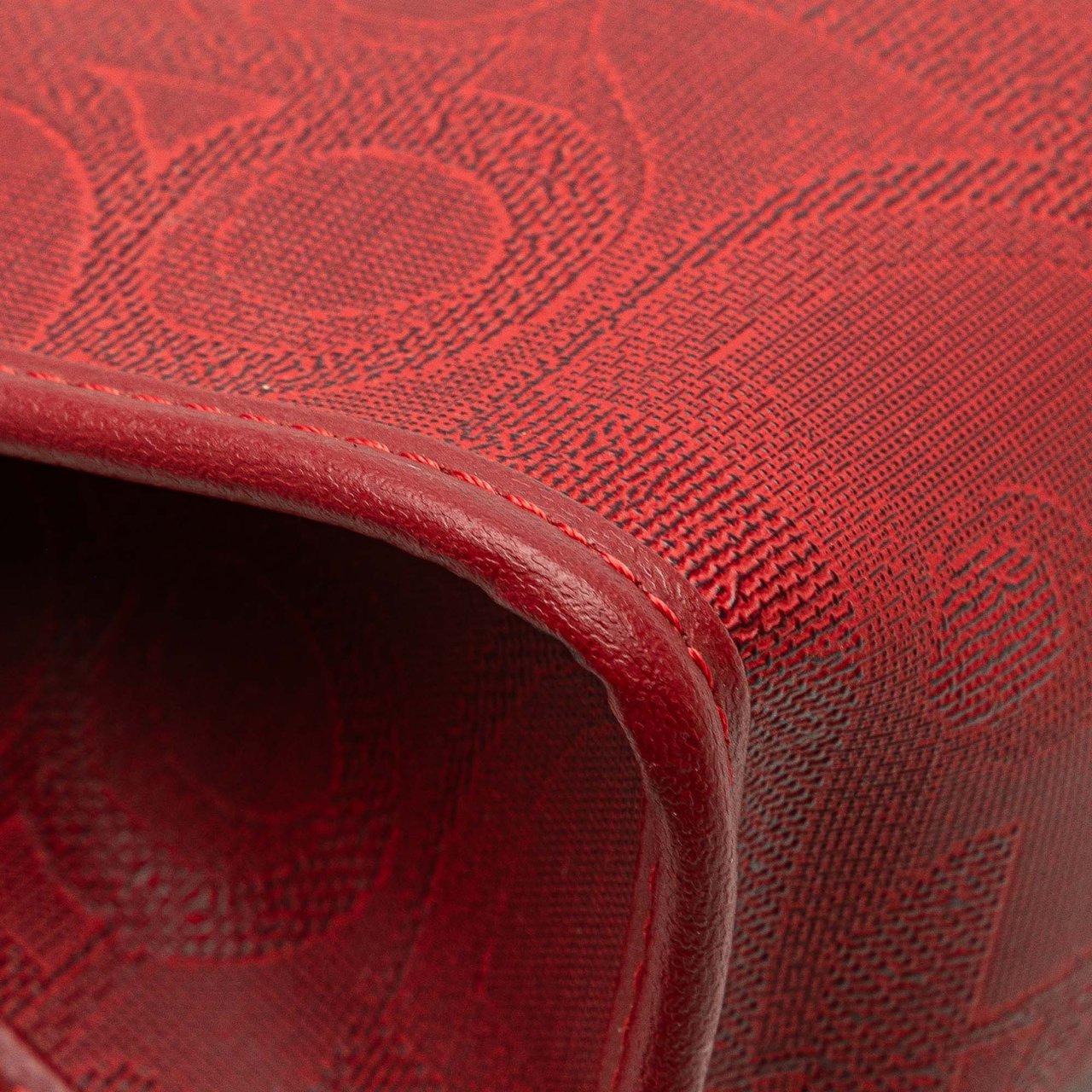 Dior Diorissimo Trotter Coated Canvas Clutch Rood