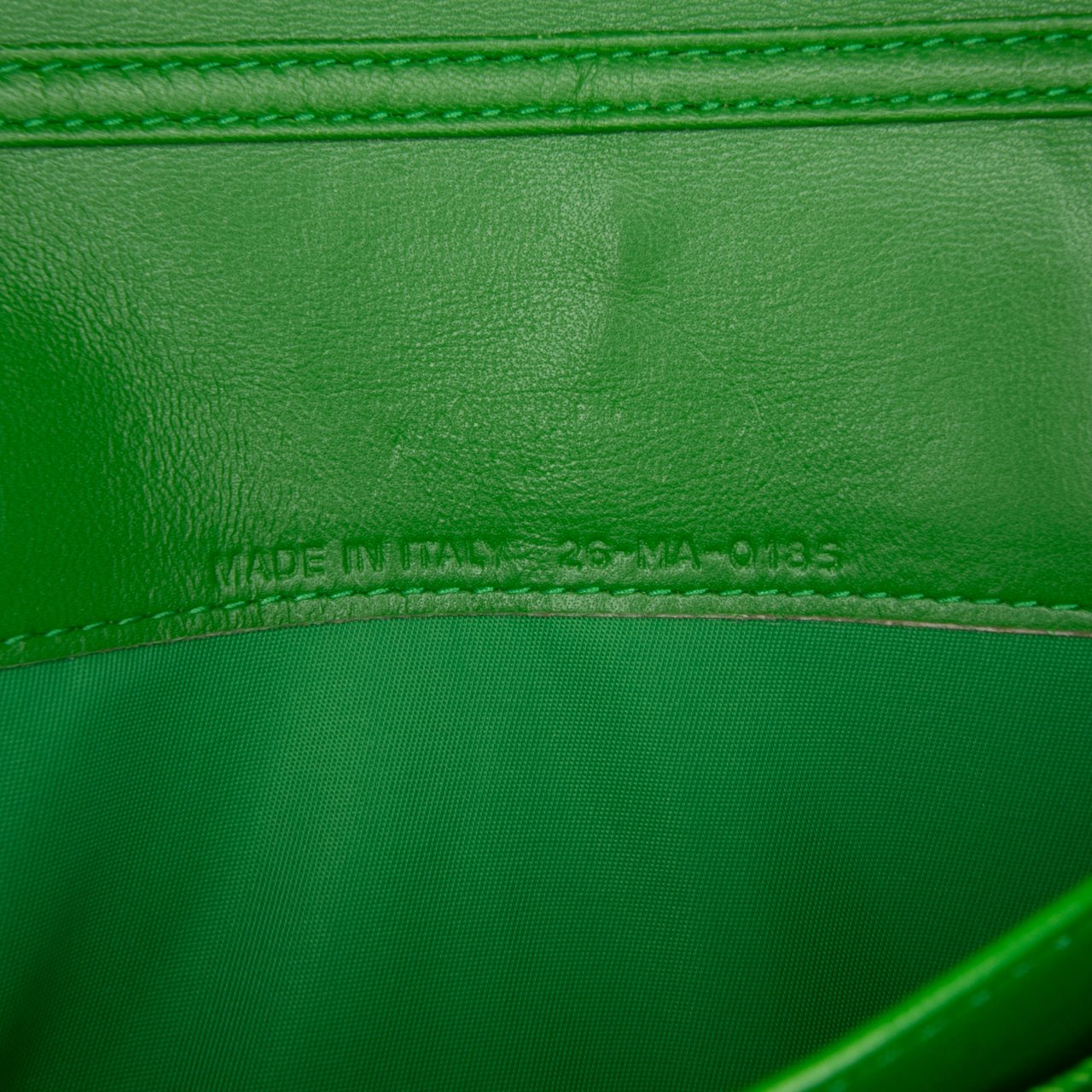 Dior Grained Calfskin Diorama Croisiere Wallet on Chain Groen