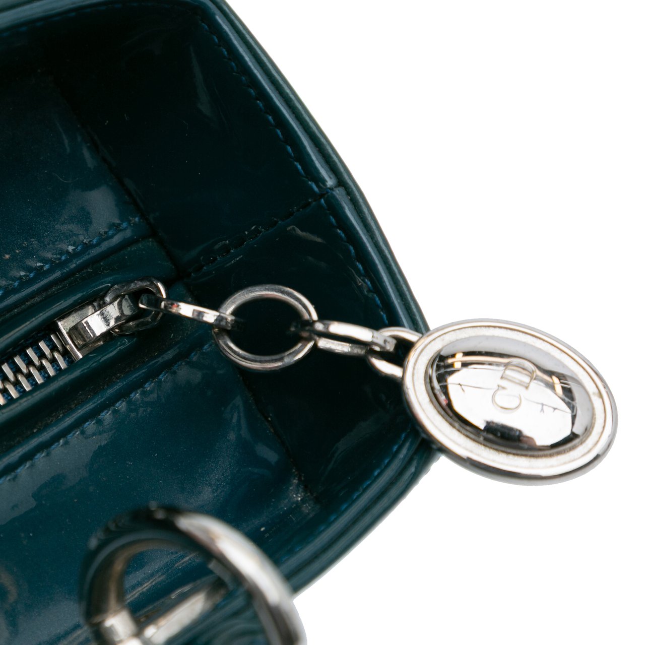 Dior Medium Patent Lady Dior Groen