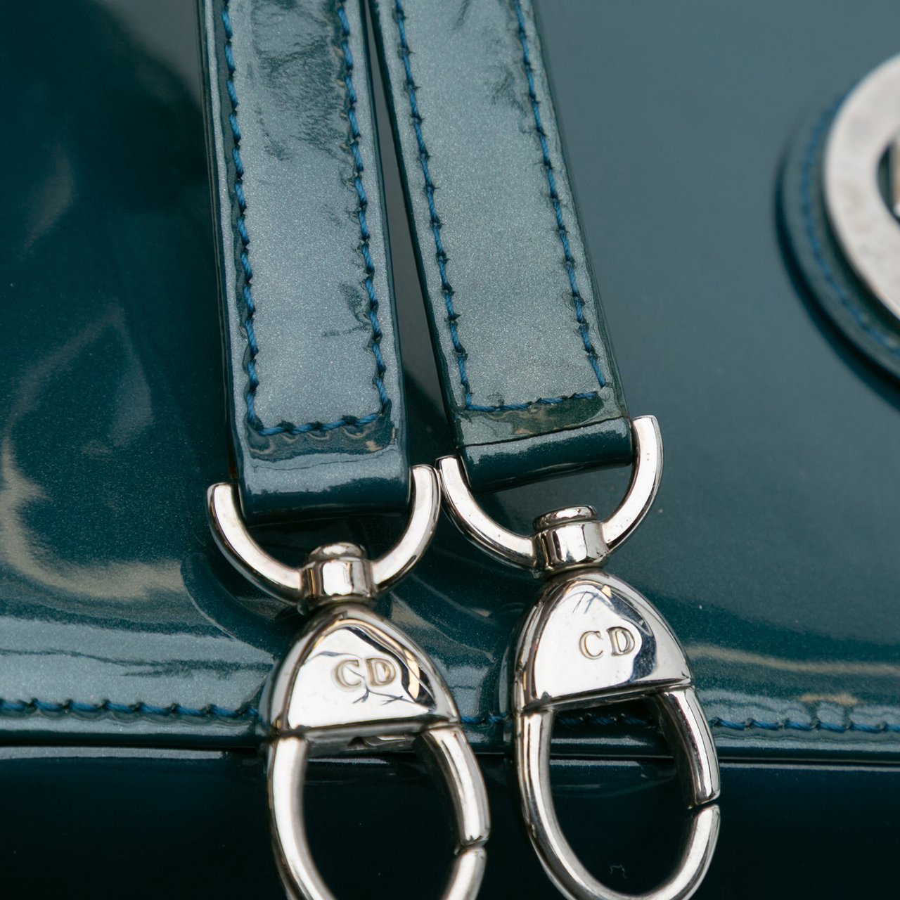 Dior Medium Patent Lady Dior Groen