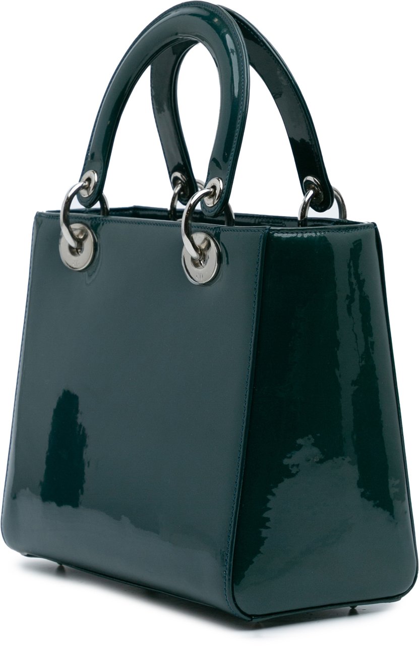 Dior Medium Patent Lady Dior Groen