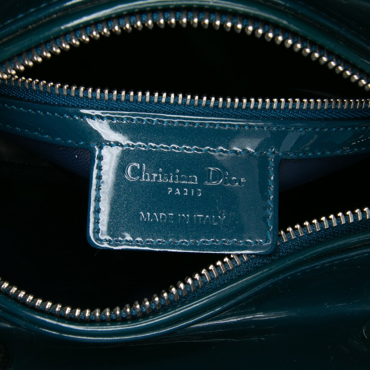 Dior Medium Patent Lady Dior Groen