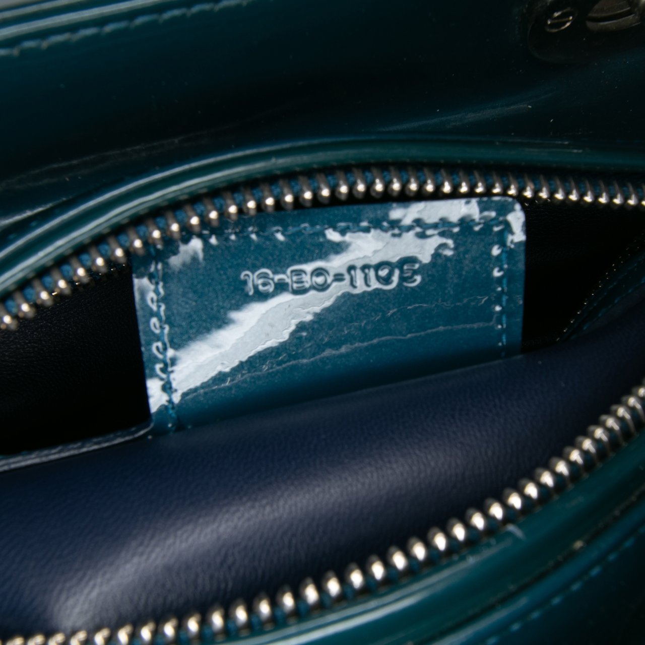 Dior Medium Patent Lady Dior Groen