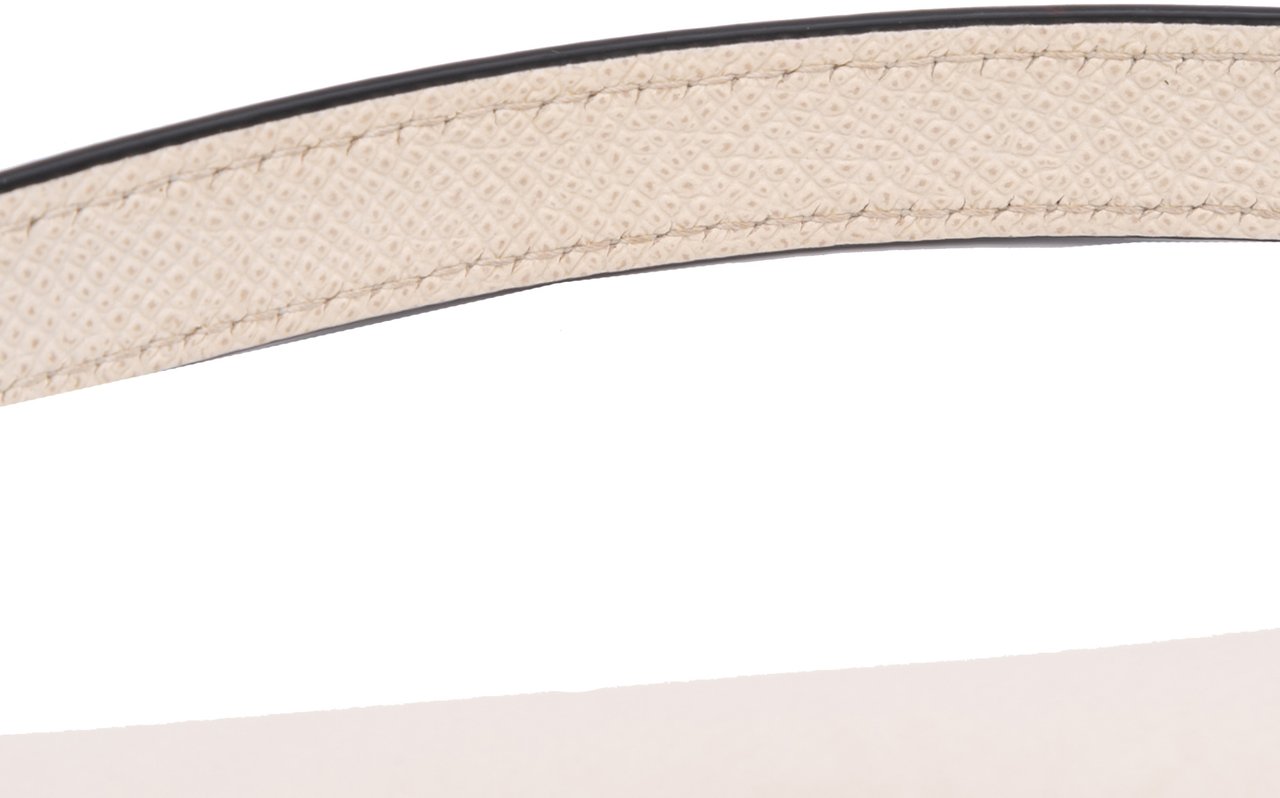 Dior Mini Grained Calfskin Saddle Bag Wit