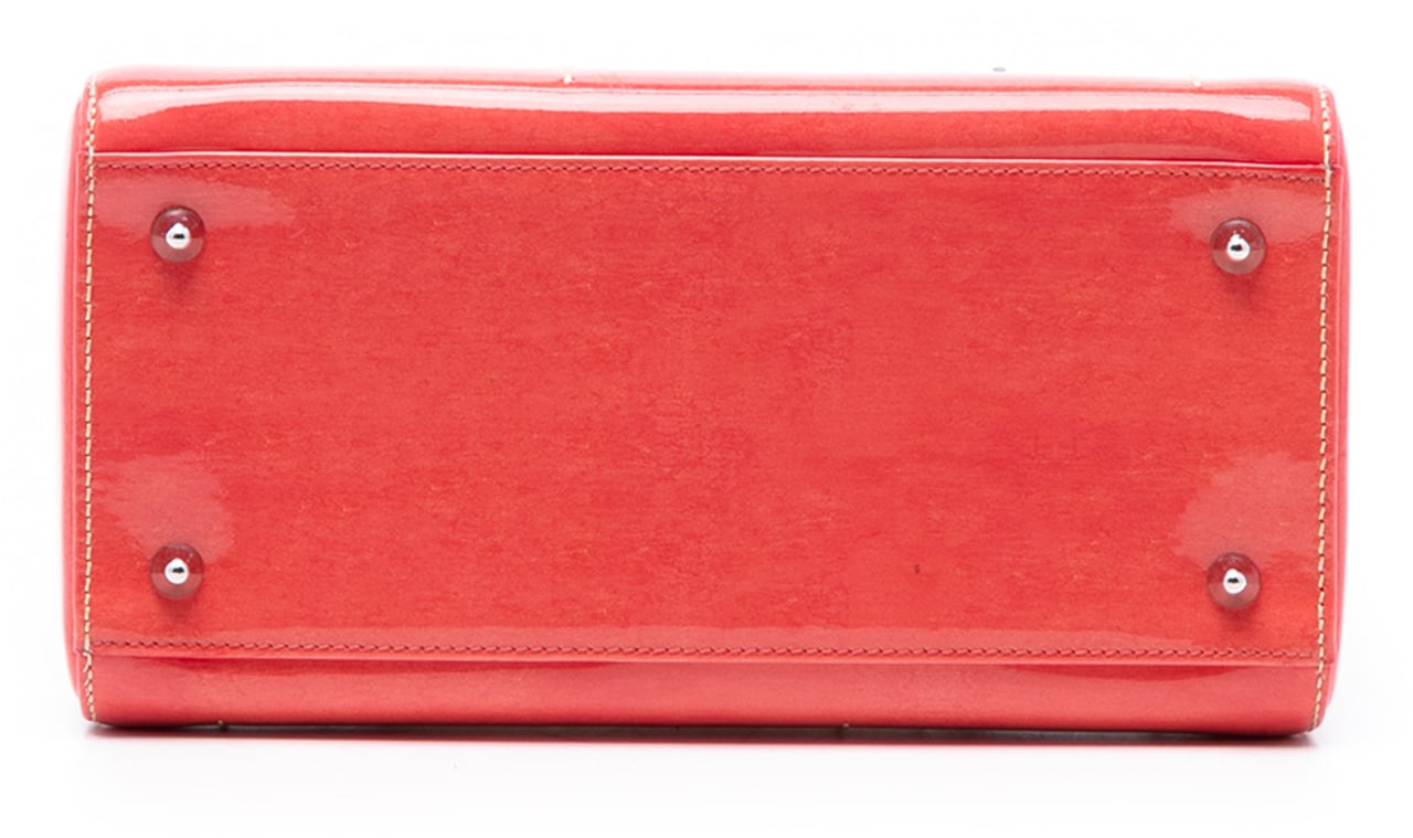 Dior Medium Ombre Patent Cannage Lady Dior Oranje