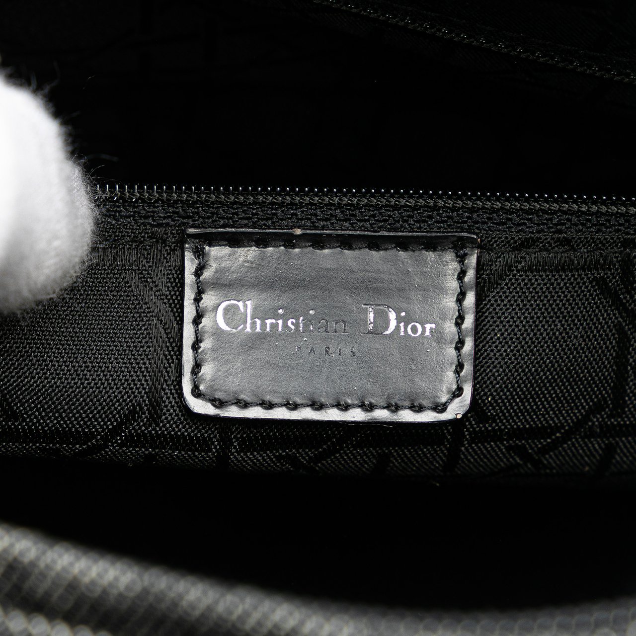 Dior Large Denim Cannage Lady Dior Zwart