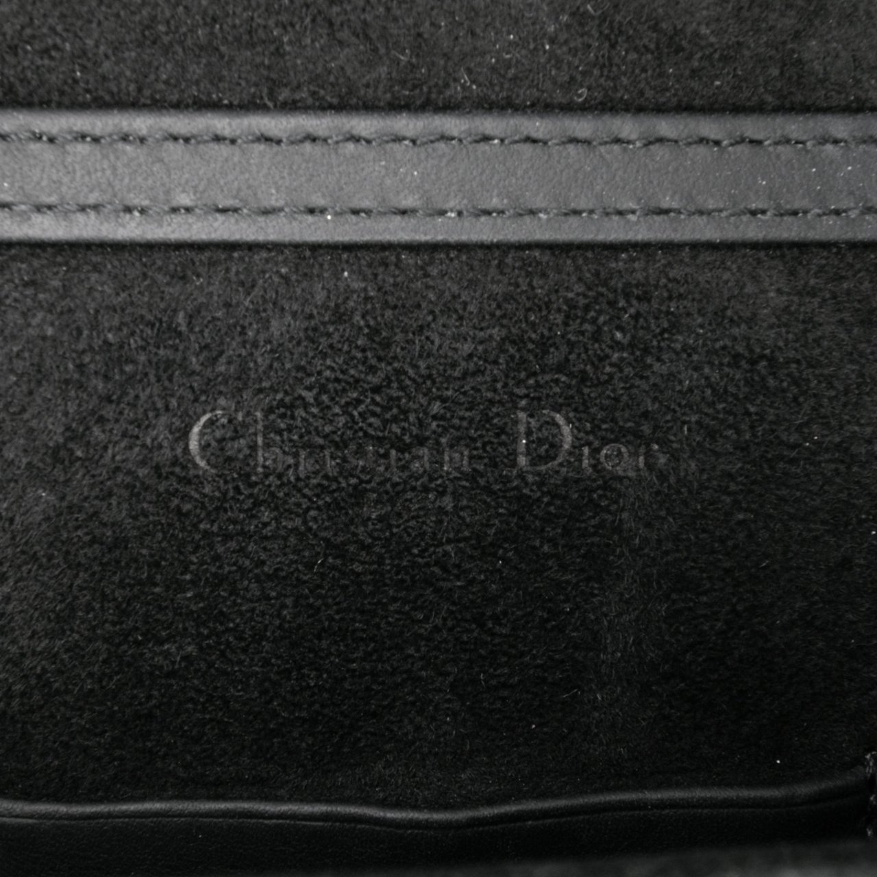 Dior Ultra Matte Calfskin Studded Vertical Diorama Zwart
