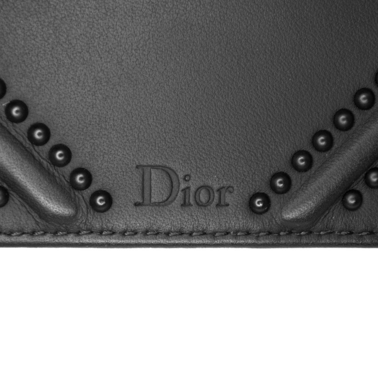 Dior Ultra Matte Calfskin Studded Vertical Diorama Zwart