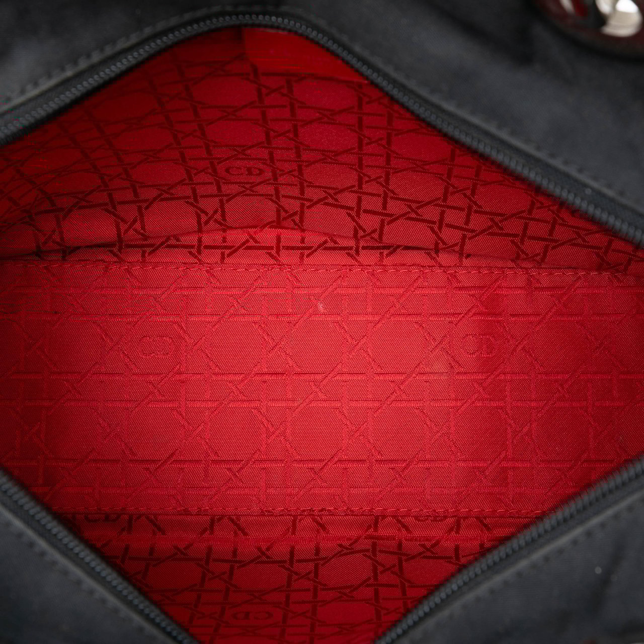 Dior Large Nylon Cannage Lady Dior Zwart