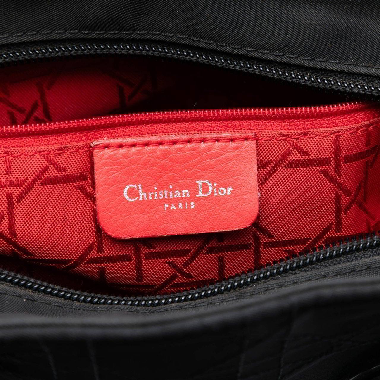 Dior Large Nylon Cannage Lady Dior Zwart