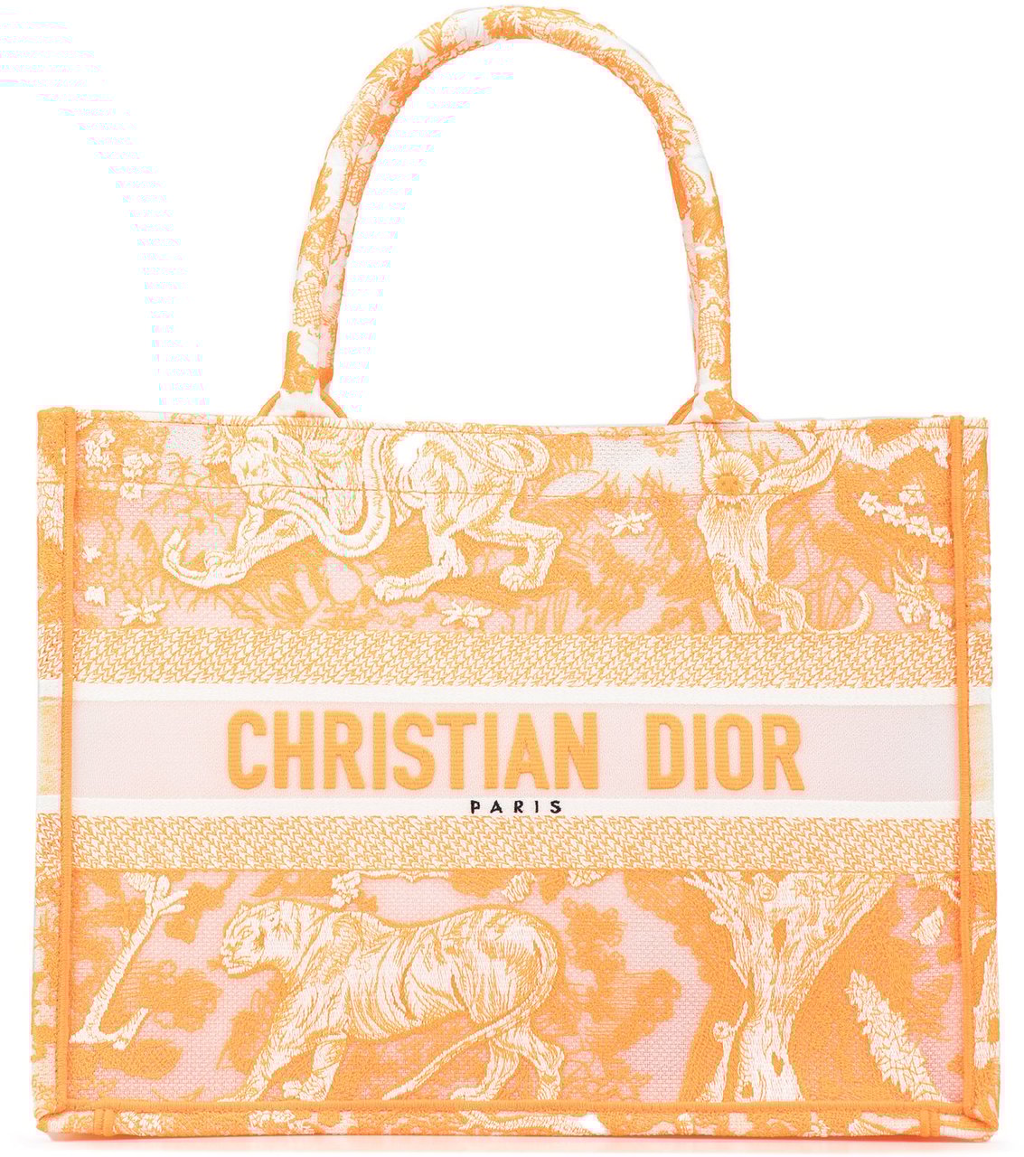 Dior Medium Toile de Jouy Book Tote Oranje