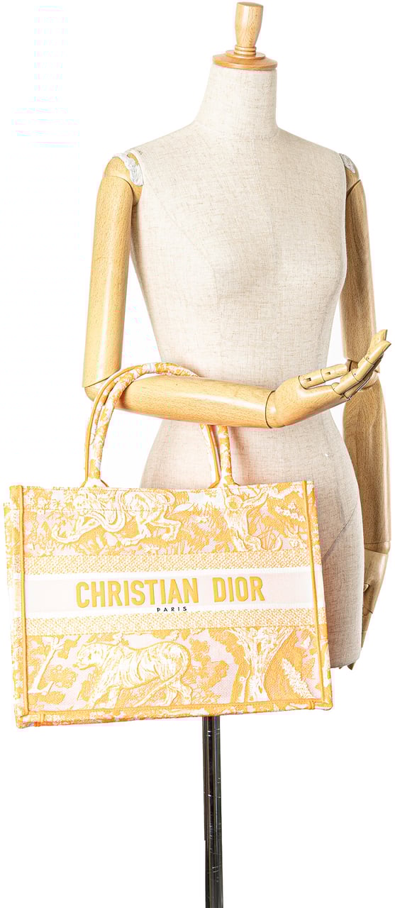 Dior Medium Toile de Jouy Book Tote Oranje