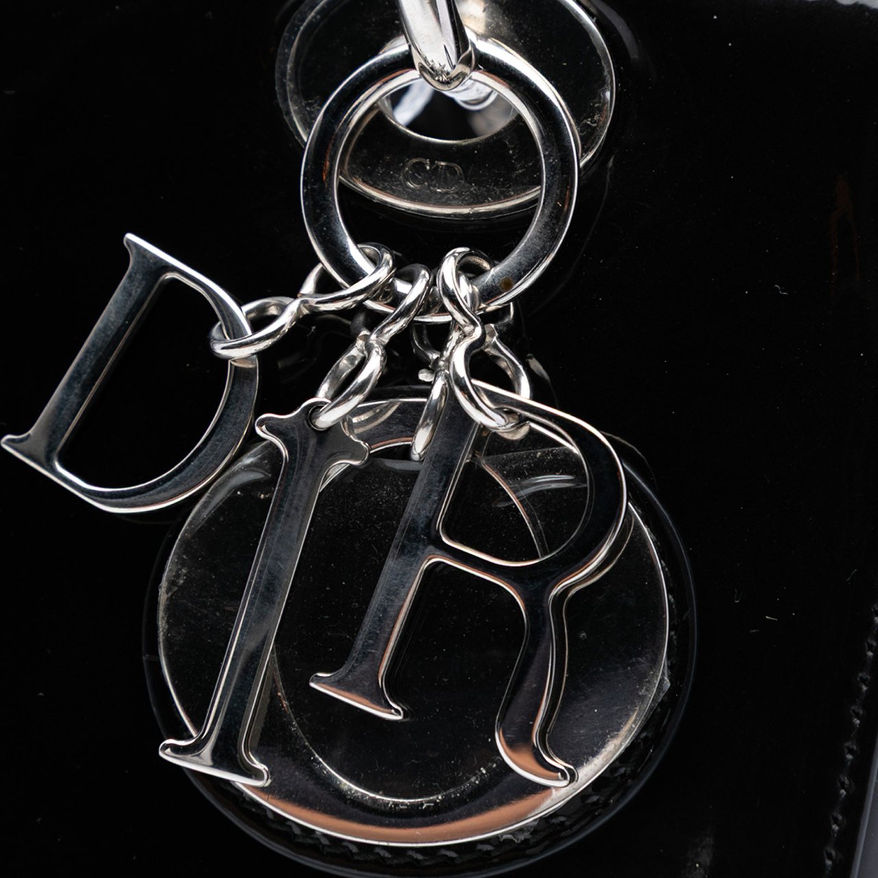 Dior Medium Patent Lady Dior Zwart