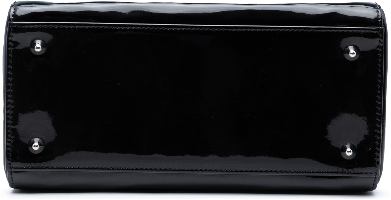 Dior Medium Patent Lady Dior Zwart
