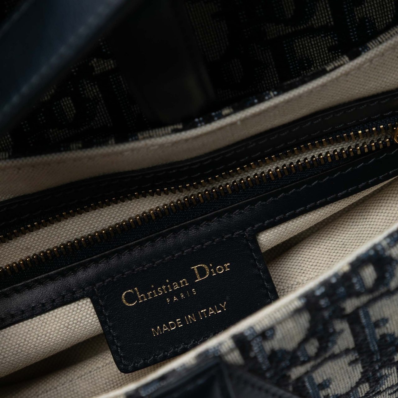 Dior Oblique Canvas Saddle Bag Blauw