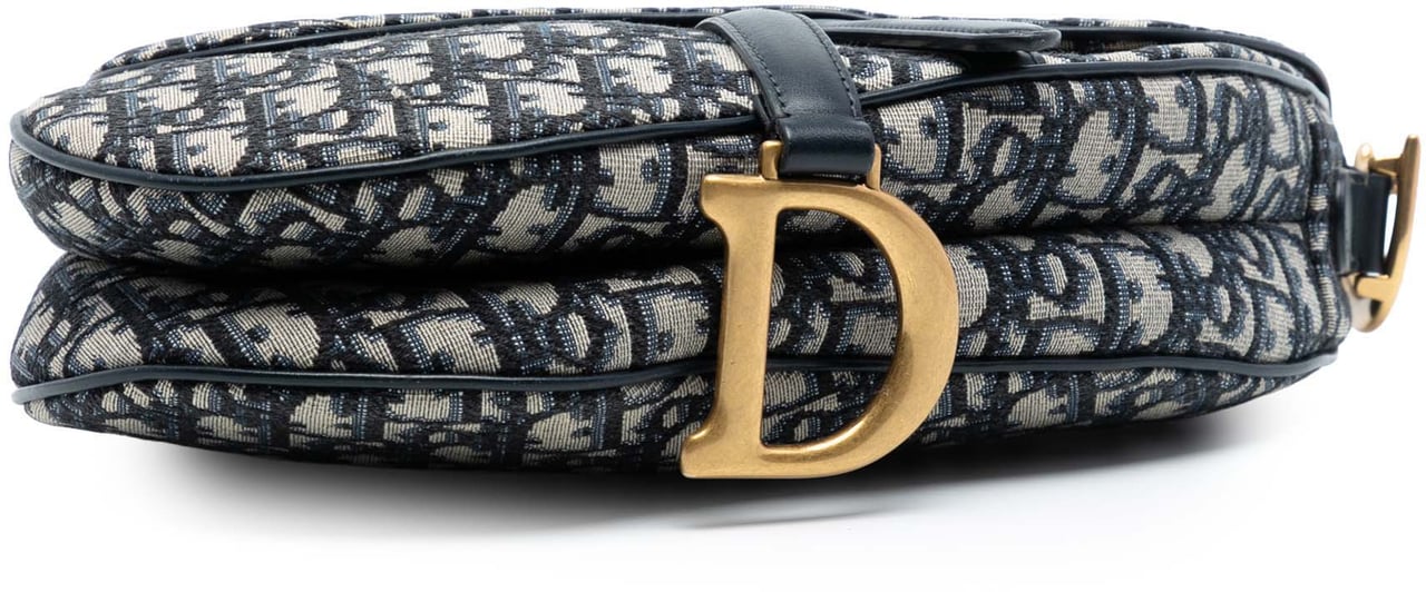 Dior Oblique Canvas Saddle Bag Blauw