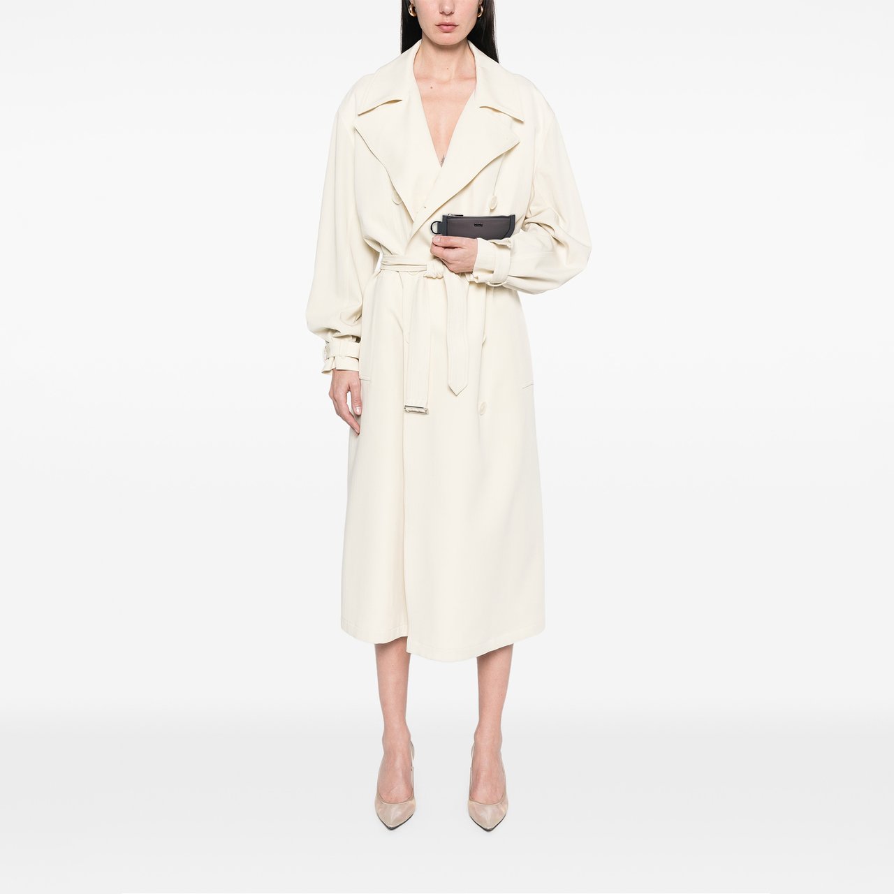 Dior Nylon Saddle Coin Pouch Grijs