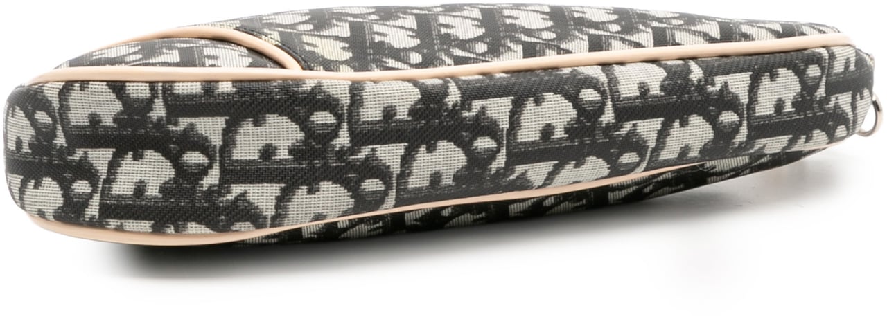 Dior Mini Diorissimo Coated Canvas Saddle Pochette Zwart