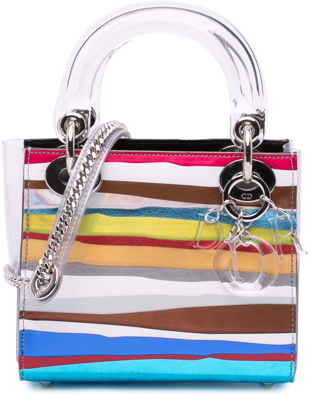 Dior Wang Guangle Medium PVC Technical Fabric Lady Dior Wit