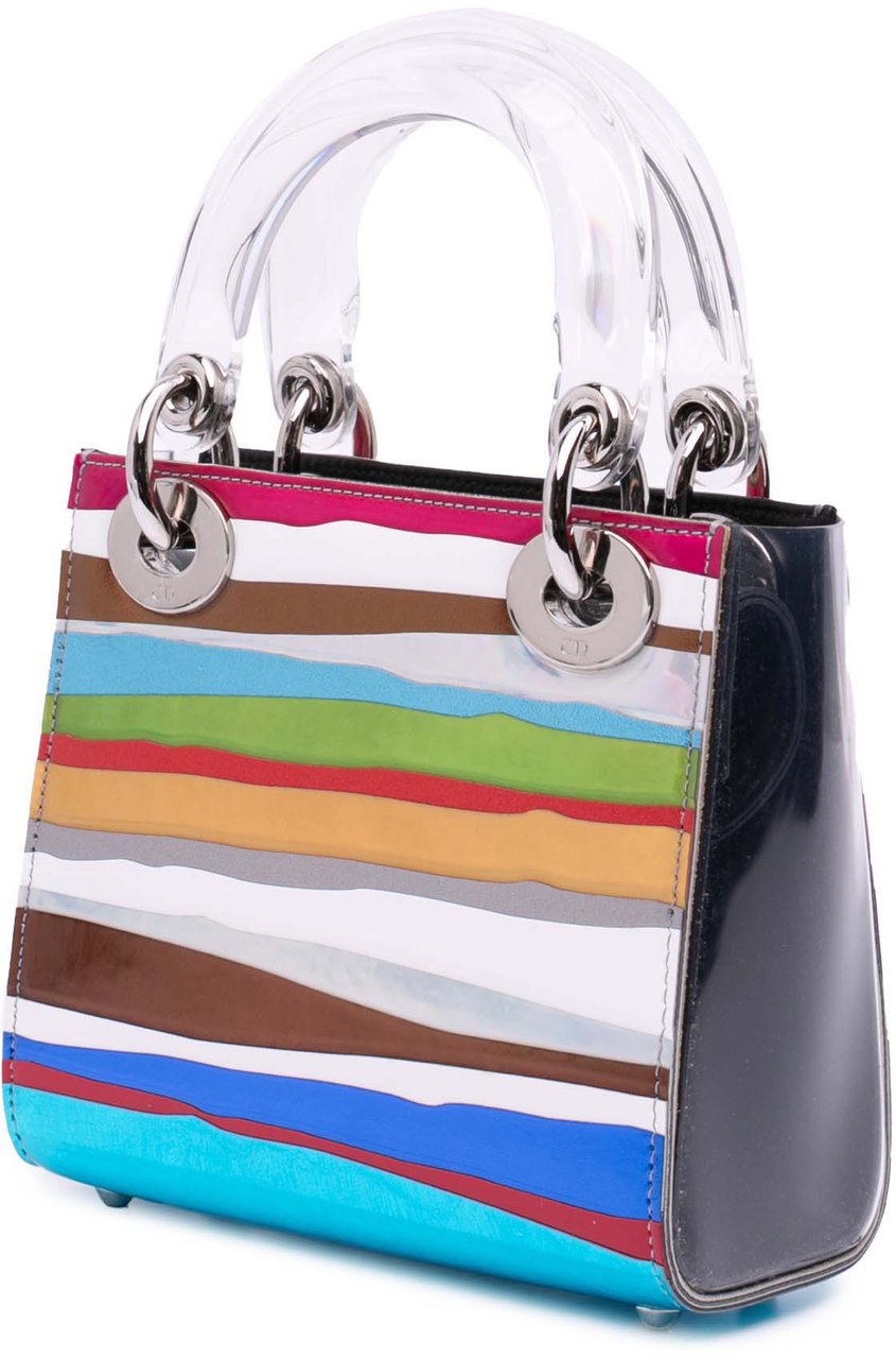 Dior Wang Guangle Medium PVC Technical Fabric Lady Dior Wit