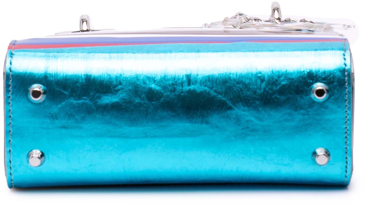 Dior Wang Guangle Medium PVC Technical Fabric Lady Dior Wit