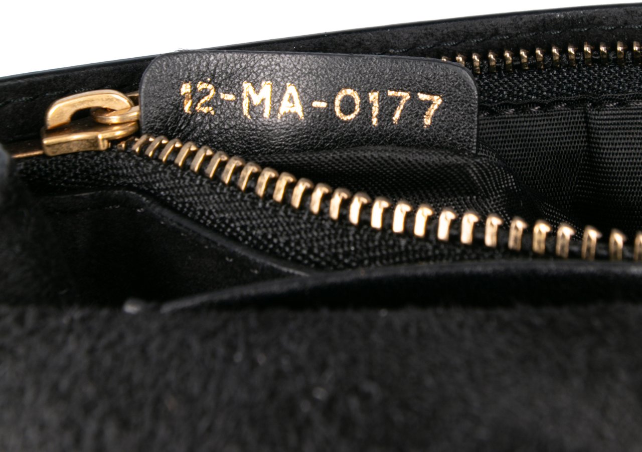 Dior Studded Calfskin Cannage Lady Dior Wallet on Chain Zwart