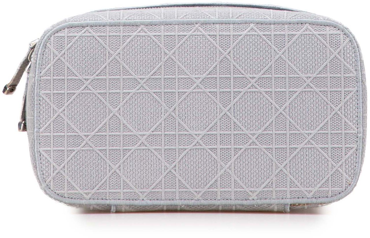 Dior Canvas Cannage Diortravel Vanity Case Grijs