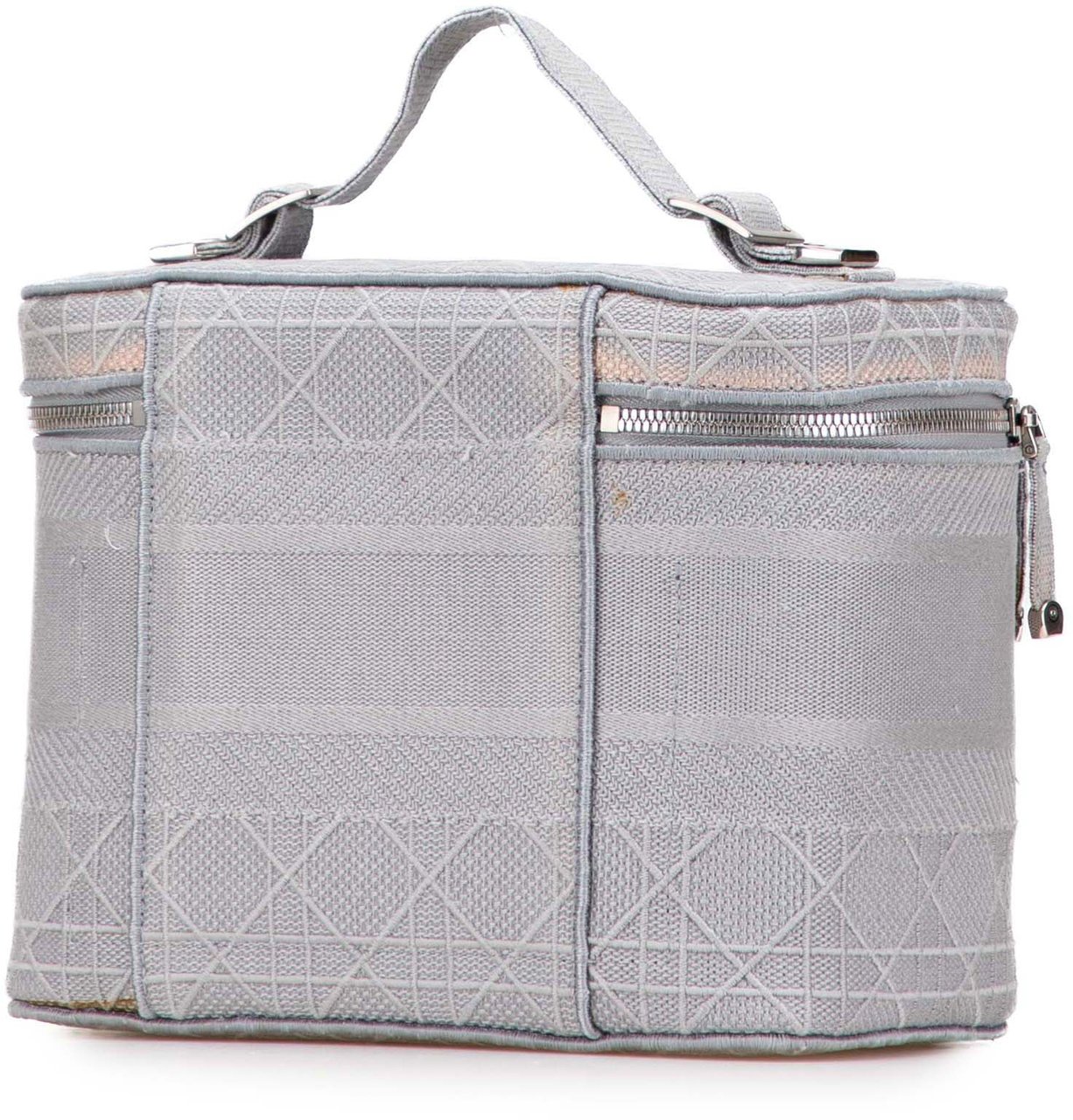 Dior Canvas Cannage Diortravel Vanity Case Grijs