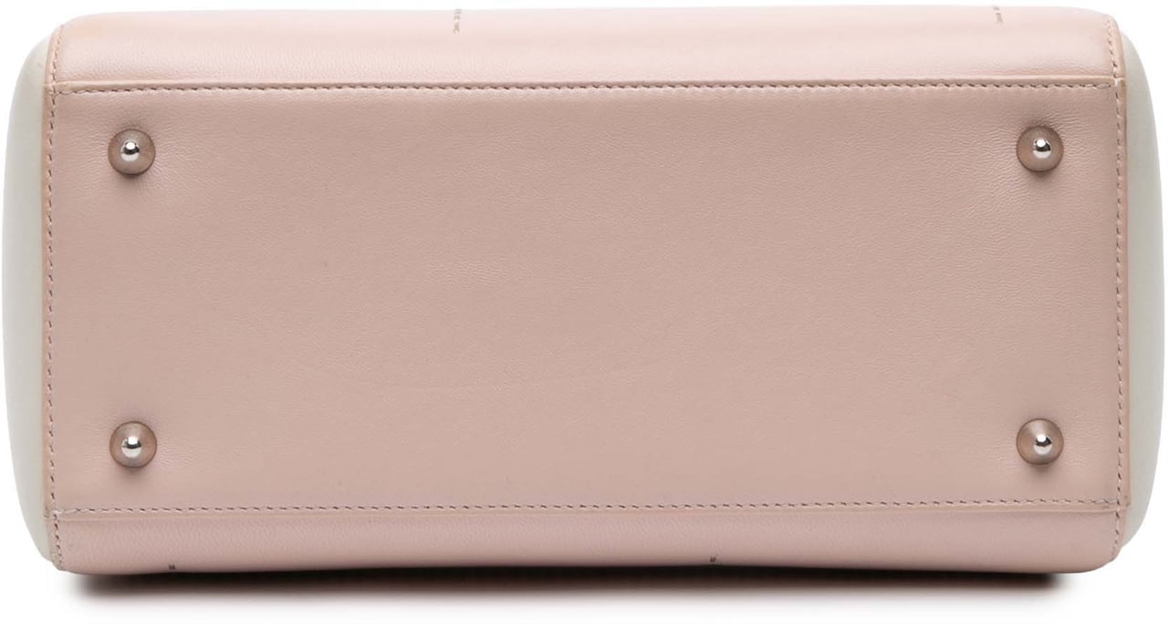 Dior Medium Bicolor Lambskin Macrocannage Stitched Lady Dior Roze