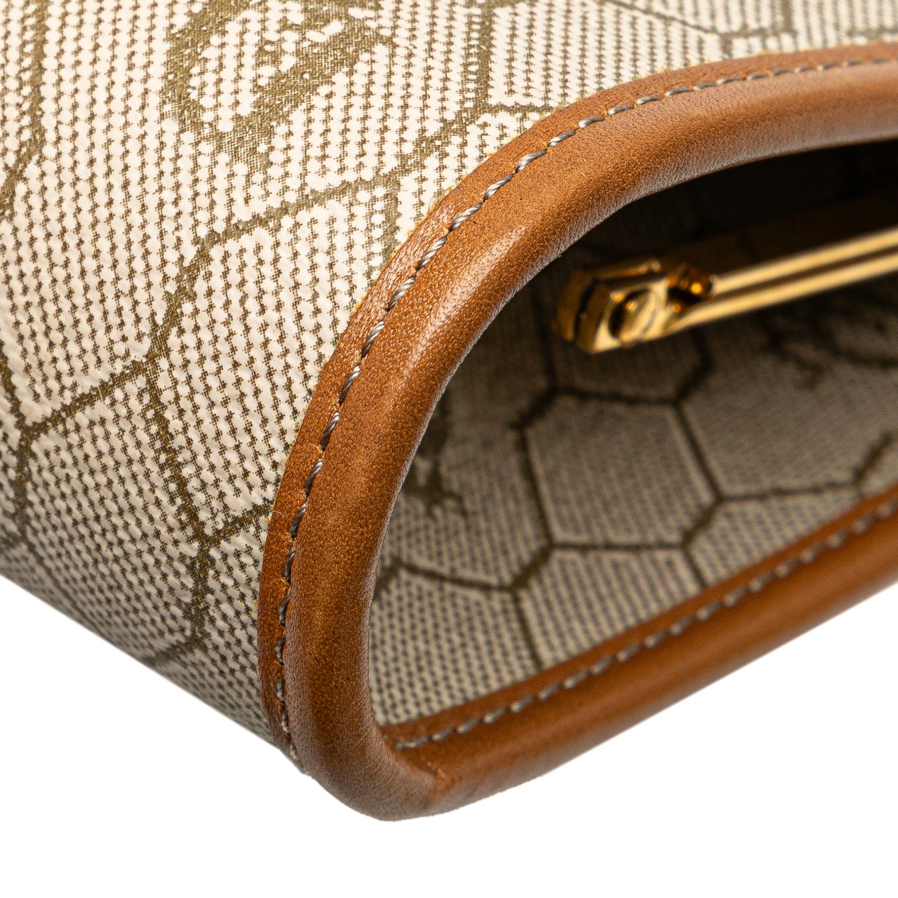 Dior Honeycomb Coated Canvas Clutch Bruin