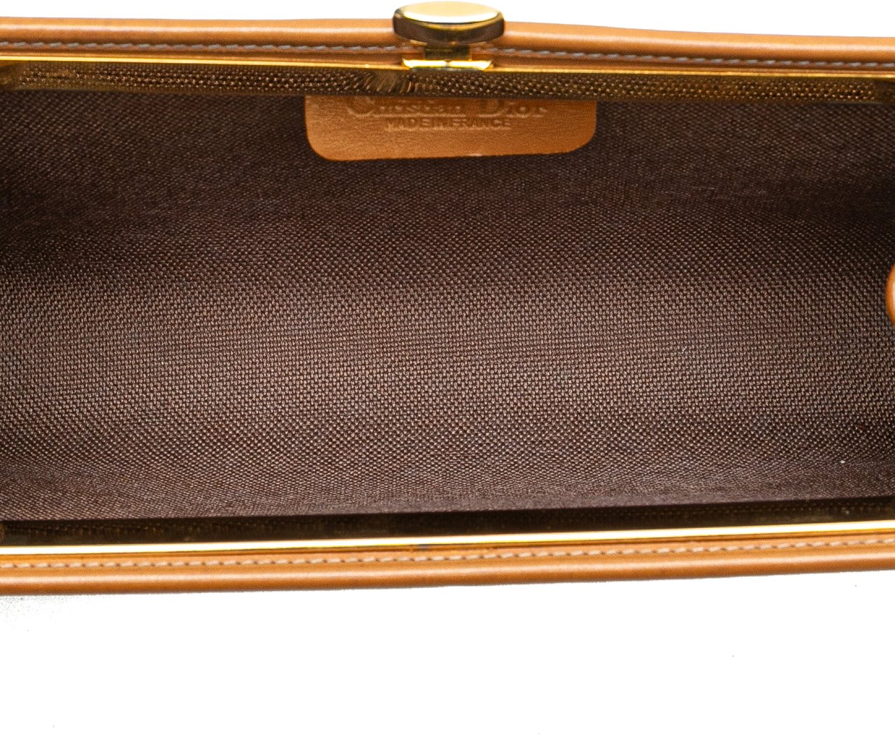 Dior Honeycomb Coated Canvas Clutch Bruin