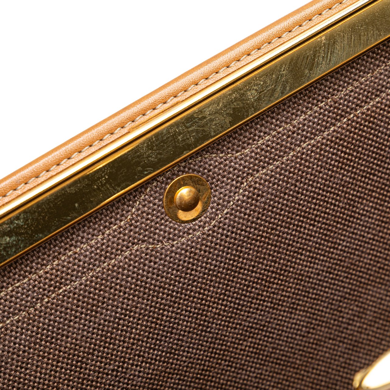 Dior Honeycomb Coated Canvas Clutch Bruin